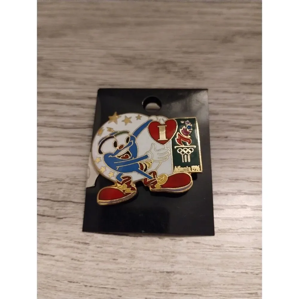 Izzy Mascot I Love Atlanta #50076 Olympic Games Atlanta 1996 Pinback Pin